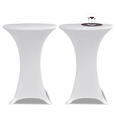 2 passende weiße Tischdecken für Stehtisch – 70 cm Durchmesser von vidaXL, Abdeckungen - Ref: Foro24-241202, Preis: 23,24 €, ...