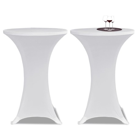 2 passende weiße Tischdecken für Stehtisch – 70 cm Durchmesser von vidaXL, Abdeckungen - Ref: Foro24-241202, Preis: 23,66 €, ...