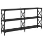 Mesa Consola Roble negro 156 x 28 x 80,5 cm
