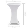 2 Manteles blancos ajustados para mesa de pie - 70 cm diámetro