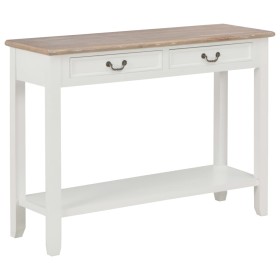 Mesa consola de madera blanco 110x35x80 cm de vidaXL, Mesas auxiliares - Ref: Foro24-249901, Precio: 197,64 €, Descuento: %