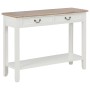 White wooden console table 110x35x80 cm by vidaXL, Side tables - Ref: Foro24-249901, Price: 197,64 €, Discount: %