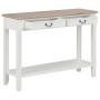 White wooden console table 110x35x80 cm by vidaXL, Side tables - Ref: Foro24-249901, Price: 197,64 €, Discount: %