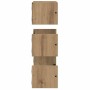 Conjunto de estantes de pared 3 pcs Roble artesanal 40x16x14cm