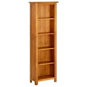 5-tier solid oak wood shelf 45x22x140 cm by vidaXL, Bookcases and shelves - Ref: Foro24-331741, Price: 171,19 €, Discount: %
