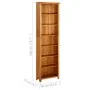 7-tier solid oak wood shelf 60x22x200 cm by vidaXL, Bookcases and shelves - Ref: Foro24-331743, Price: 251,26 €, Discount: %