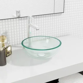 Transparentes Waschbecken aus gehärtetem Glas 30x12 cm von vidaXL, Sinkt - Ref: Foro24-345235, Preis: 43,45 €, Rabatt: %