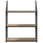 Estante de pared con estante Roble artesanal 60 x 21 x 78,5 cm