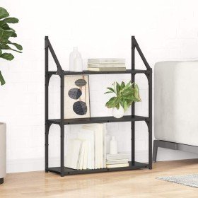 Estante de pared con estante Roble Negro 60 x 21 x 78,5 cm en Estantes y estanterías | Comprar online en Foro24