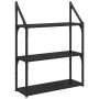 Estante de pared con estante Roble Negro 60 x 21 x 78,5 cm