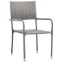 3-piece synthetic rattan garden dining set in gray color. by vidaXL, Garden sets - Ref: Foro24-3072488, Price: 183,41 €, Disc...