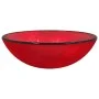 Red tempered glass sink 42x14 cm by vidaXL, Sinks - Ref: Foro24-345266, Price: 51,41 €, Discount: %