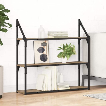Estante de pared con estante Roble artesanal 80 x 21 x 78,5 cm