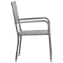 3-piece synthetic rattan garden dining set in gray color. by vidaXL, Garden sets - Ref: Foro24-3072488, Price: 183,41 €, Disc...