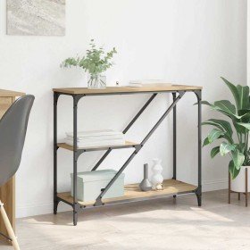 Mesa Consola Roble artesanal 88,5 x 30 x 75 cm en Mesitas de noche | Comprar online en Foro24