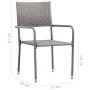 3-piece synthetic rattan garden dining set in gray color. by vidaXL, Garden sets - Ref: Foro24-3072488, Price: 183,41 €, Disc...