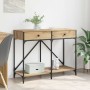 Mesa Consola con cajón Roble artesanal 100 x 39 x 78,5 cm