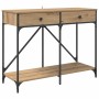 Mesa Consola con cajón Roble artesanal 100 x 39 x 78,5 cm