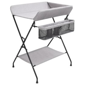 Mesa cambiadora hierro gris claro de vidaXL, Cambiadores para bebés - Ref: Foro24-10265, Precio: 74,83 €, Descuento: %