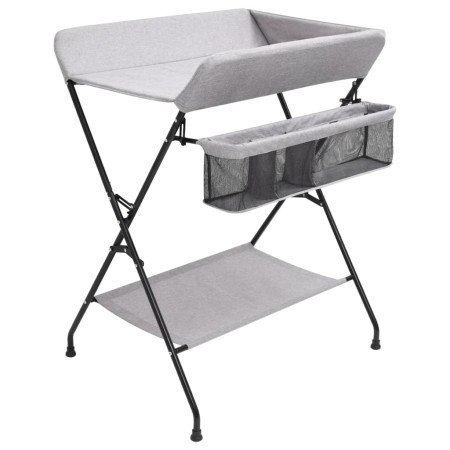 Mesa cambiadora hierro gris claro de vidaXL, Cambiadores para bebés - Ref: Foro24-10265, Precio: 74,83 €, Descuento: %