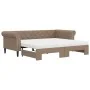 Trundle sofa bed with synthetic leather mattress cappuccino 90x200 cm by vidaXL, Beds and slatted bases - Ref: Foro24-3197730...