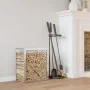 Stainless steel firewood rack 50x28x56 cm by vidaXL, Firewood bags and holders - Ref: Foro24-357859, Price: 26,78 €, Discount: %