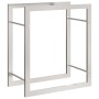 Stainless steel firewood rack 50x28x56 cm by vidaXL, Firewood bags and holders - Ref: Foro24-357859, Price: 27,15 €, Discount: %