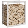 Stainless steel firewood rack 50x28x56 cm by vidaXL, Firewood bags and holders - Ref: Foro24-357859, Price: 27,15 €, Discount: %