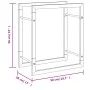 Brennholzregal aus Edelstahl 50x28x56 cm von vidaXL, Brennholztaschen und -halter - Ref: Foro24-357859, Preis: 27,15 €, Rabat...