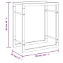 Stainless steel firewood rack 50x28x56 cm by vidaXL, Firewood bags and holders - Ref: Foro24-357859, Price: 27,15 €, Discount: %