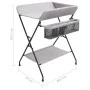 Hellgrauer Wickeltisch aus Eisen von vidaXL, Wickeltische für Babys - Ref: Foro24-10265, Preis: 81,82 €, Rabatt: %