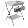 Mesa cambiadora hierro gris claro de vidaXL, Cambiadores para bebés - Ref: Foro24-10265, Precio: 74,83 €, Descuento: %
