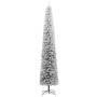 Árbol Navidad estrecho con soporte y nieve artificial PVC 300cm