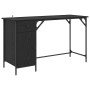 Escritorio de Computadora Roble Negro 131 x 48 x 75 cm