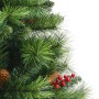 Árbol de Navidad artificial con piñas y bayas 150 cm
