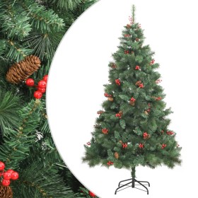 Árbol de Navidad artificial con piñas y bayas 240 cm