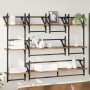 Conjunto de estantes de pared con estante 6 pcs Madera Vieja