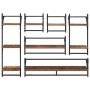 Conjunto de estantes de pared con estante 6 pcs Madera Vieja