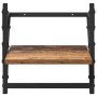 Conjunto de estantes de pared con estante 6 pcs Madera Vieja