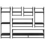 Conjunto de estantes de pared con estante 6 pcs Roble Negro