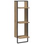 Estante de pared con estante Roble artesanal 30 x 25 x 100 cm