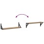 Estanterías de pared 2 pcs Roble artesanal 60 x 15 x 15,5 cm