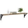 Estanterías de pared 2 pcs Roble artesanal 80 x 15 x 15,5 cm
