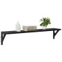 Estanterías de pared 2 pcs Roble Negro 80 x 15 x 15,5 cm en Estantes y estanterías | Comprar online en Foro24