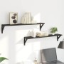 Estanterías de pared 2 pcs Roble Negro 80 x 15 x 15,5 cm en Estantes y estanterías | Comprar online en Foro24