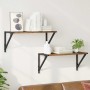 Estanterías de pared 2 pcs Madera Vieja 60 x 25 x 25,5 cm