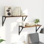 Estanterías de pared 2 pcs Madera Vieja 60 x 25 x 25,5 cm