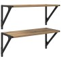 Estanterías de pared 2 pcs Roble artesanal 60 x 25 x 25,5 cm