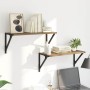 Estanterías de pared 2 pcs Roble artesanal 60 x 25 x 25,5 cm