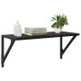 Estanterías de pared 2 pcs Roble Negro 60 x 25 x 25,5 cm